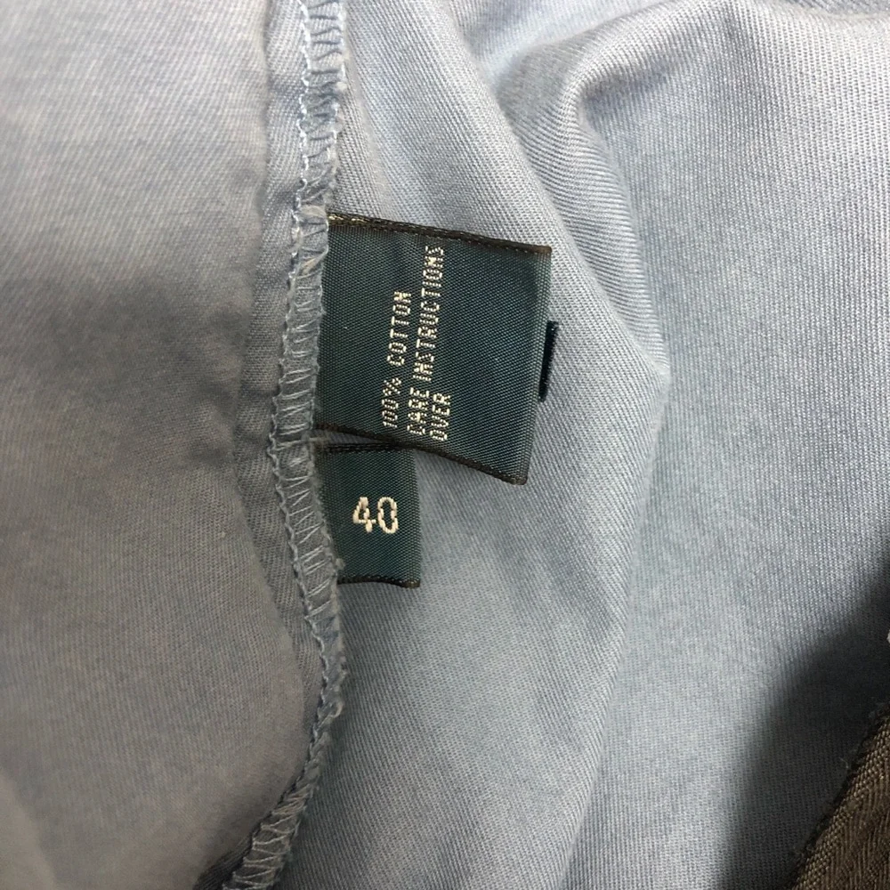 Polo by Ralph Lauren Light Blue Cotton Flat-Front Men’s Shorts